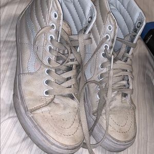 washed out white Vans